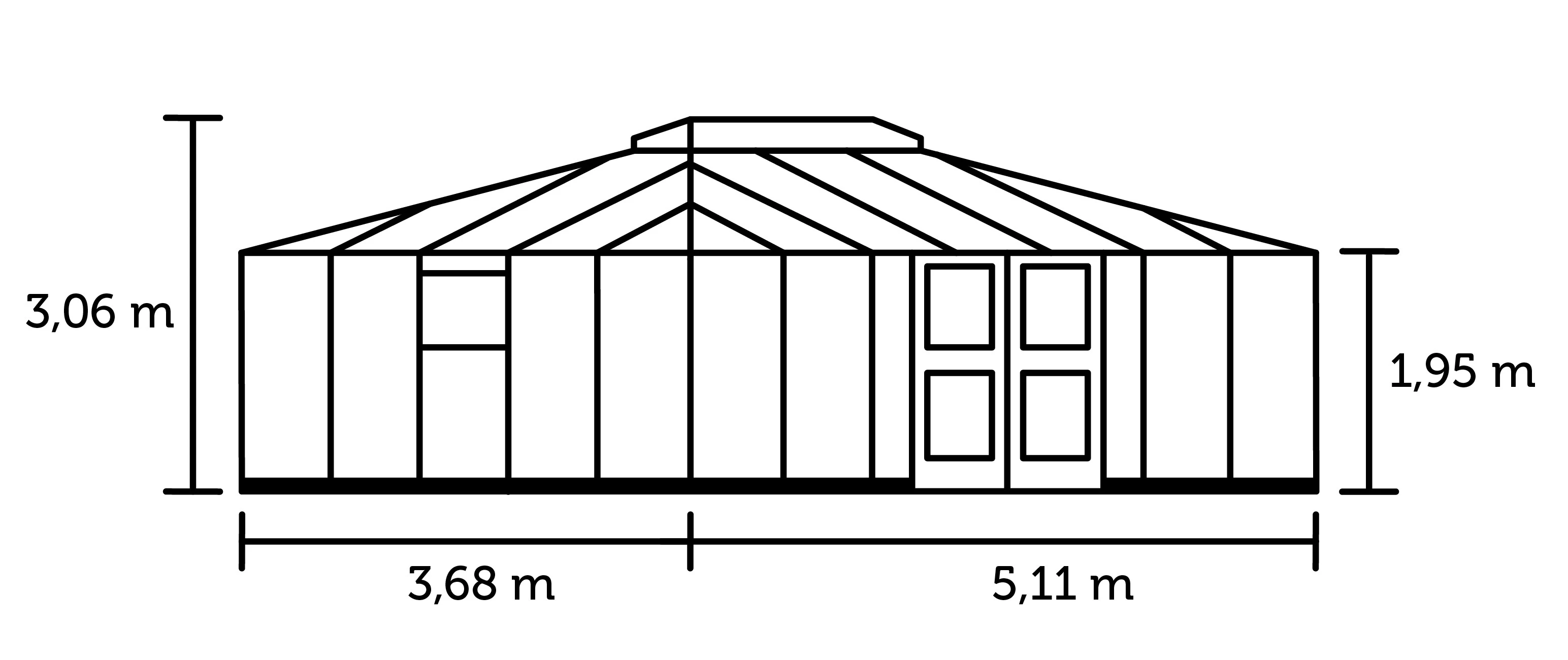 Royal Well Tuinkamer Grand Oase 18.8 m2 Antraciet - Afbeelding 7